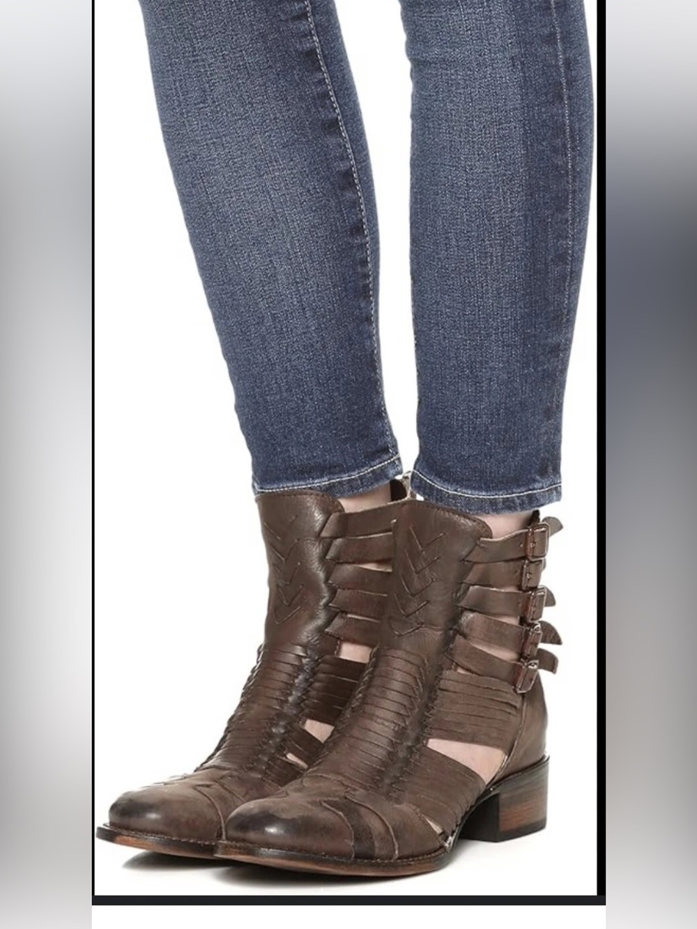 FREEBIRD BY STEVEN Sally' Huarache Boot SZ 9 BROWN